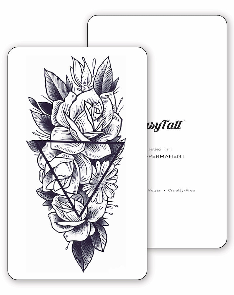 Geometric Flowers Semi-Permanent Tattoo | EasyTatt™