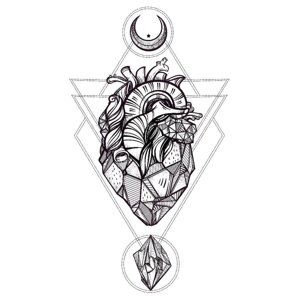 stone heart tattoo