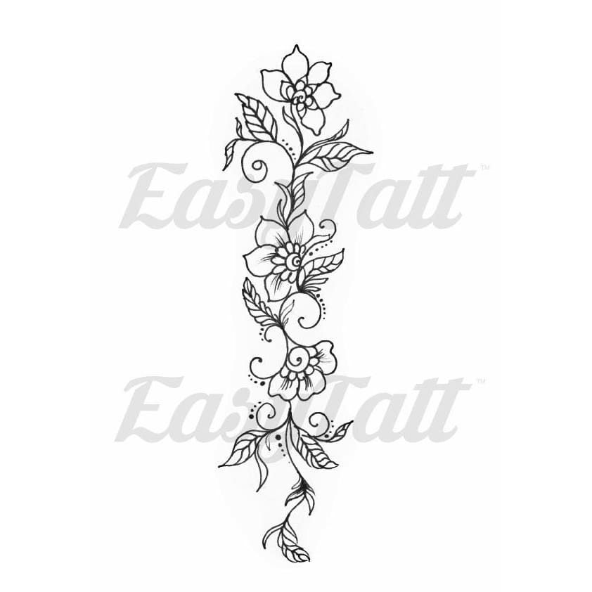 flower vine tattoo sketches