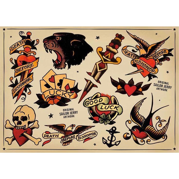 Sailor Jerry Collection Temporary Tattoo