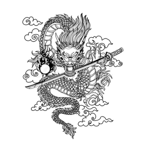samurai dragon tattoo