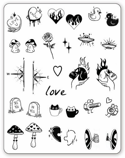 (60 Tattoos) TWIN PACK - Valentine's Day - Semi-Permanent Tattoos