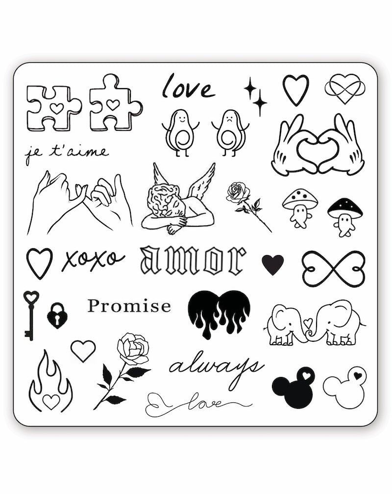 (60 Tattoos) TWIN PACK - Valentine's Day - Semi-Permanent Tattoos