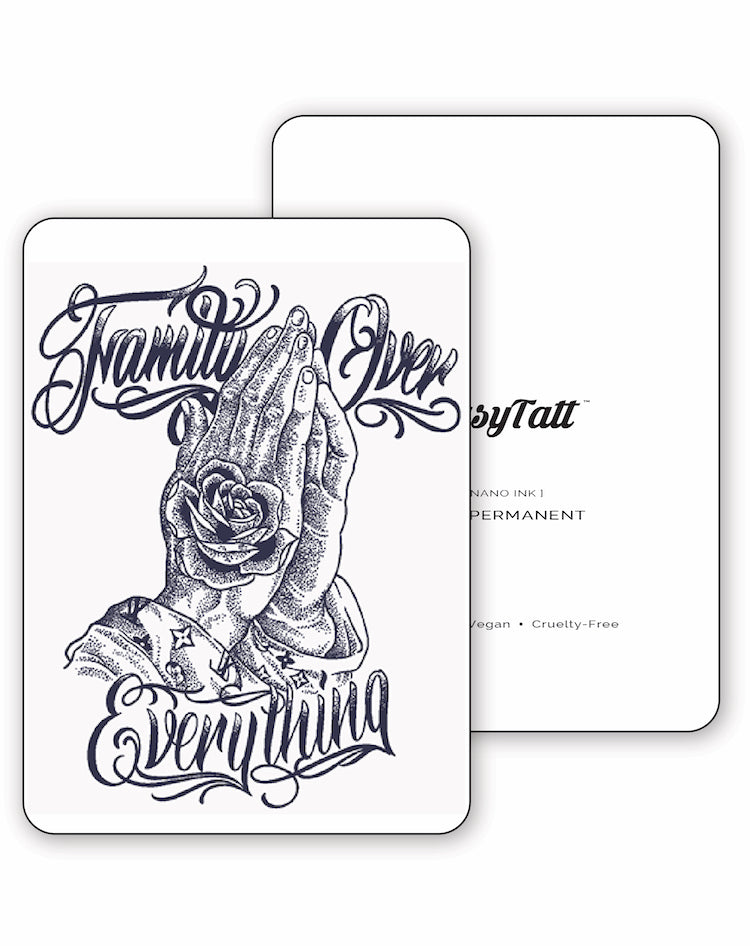 Family Over Everything Semi-Permanent Tattoo | EasyTatt™