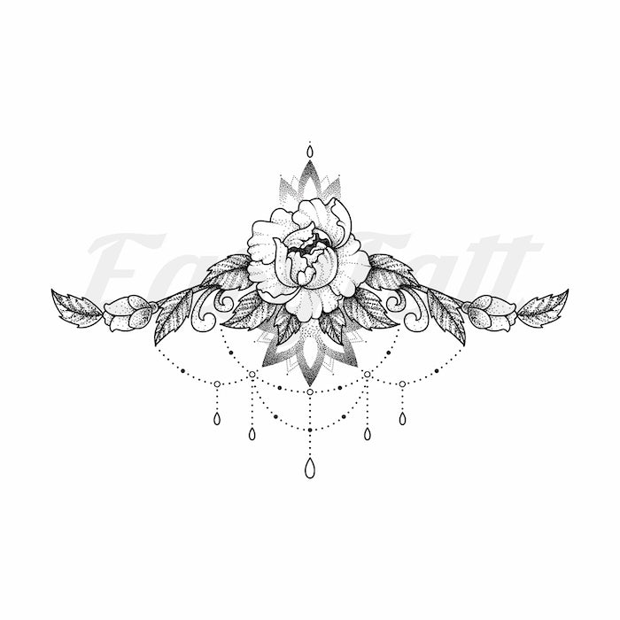 Lotus Leaves Temporary Tattoo | EasyTatt™