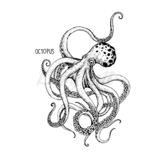 Deep Sea Octopus Temporary Tattoo | EasyTatt™