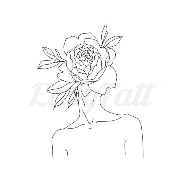 Flower Head Temporary Tattoo | EasyTatt™