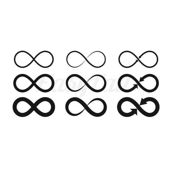 Infinity Symbols - Temporary Tattoo