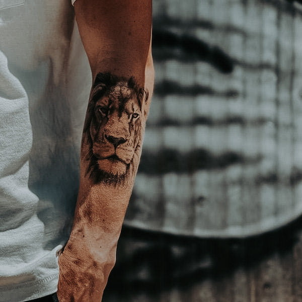 Lion Face Temporary Tattoo | EasyTatt™