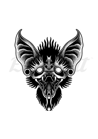 Possessed Bat - Temporary Tattoo