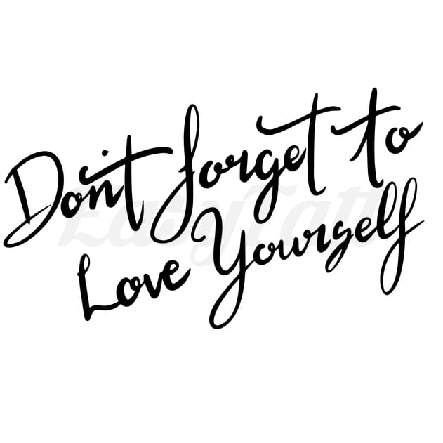 Love Yourself - By Eastern Cloud - Temporary Tattoo