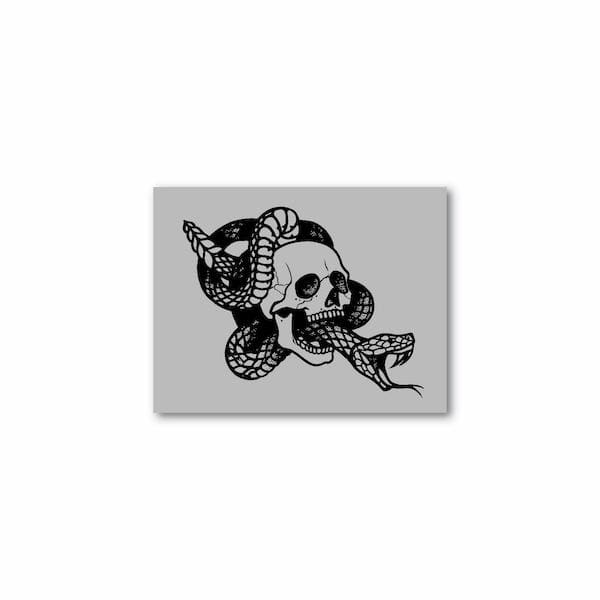 Skull Snake Semi-Permanent Stencil | EasyTatt™