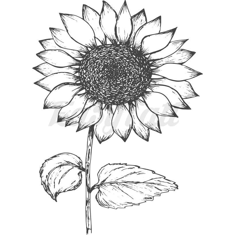 Sunflower Temporary Tattoo | EasyTatt™