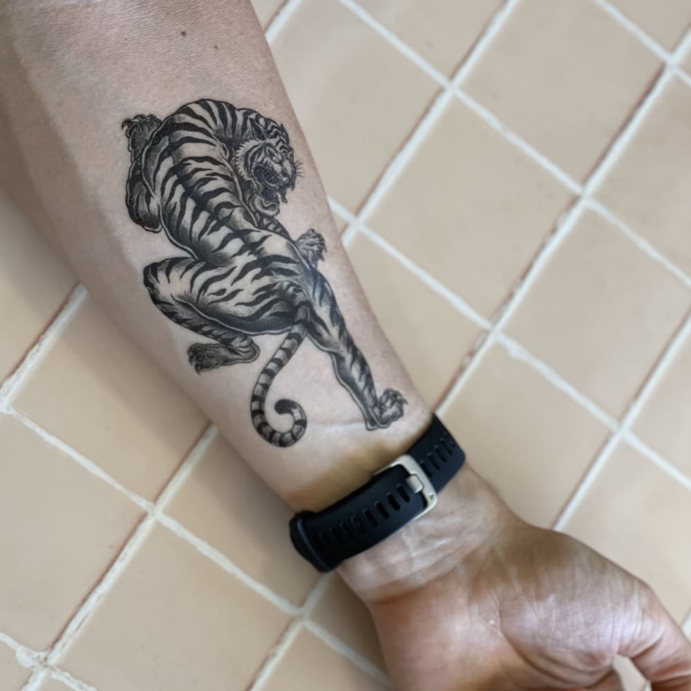 Tiger tattoo Can draw anywhere || tiger tattoo - YouTube